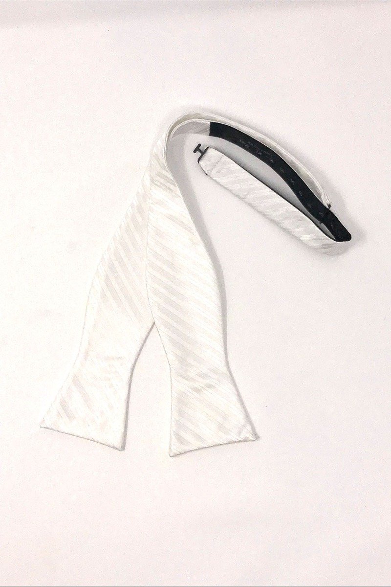 Newton Stripe Bow Tie Self Tie-5