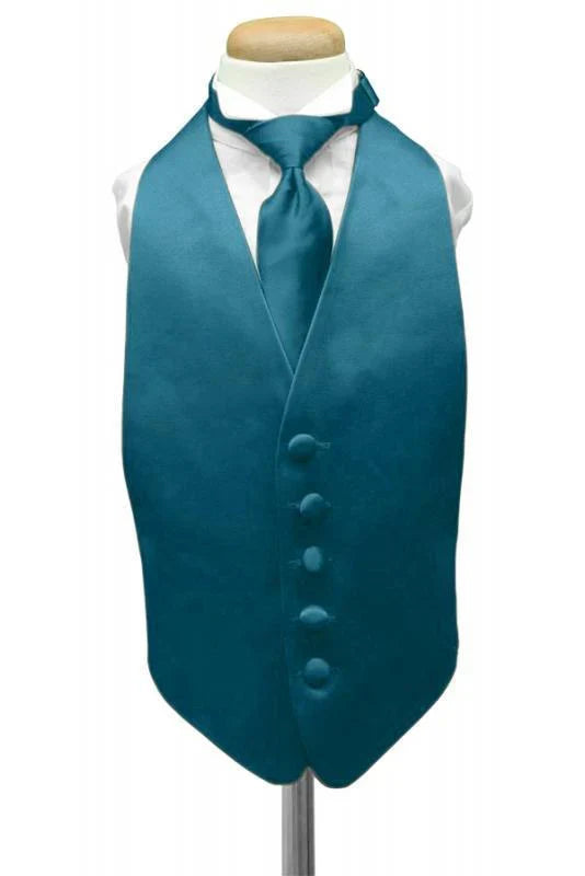 Luxury Satin Kids Tuxedo Vest 2-7