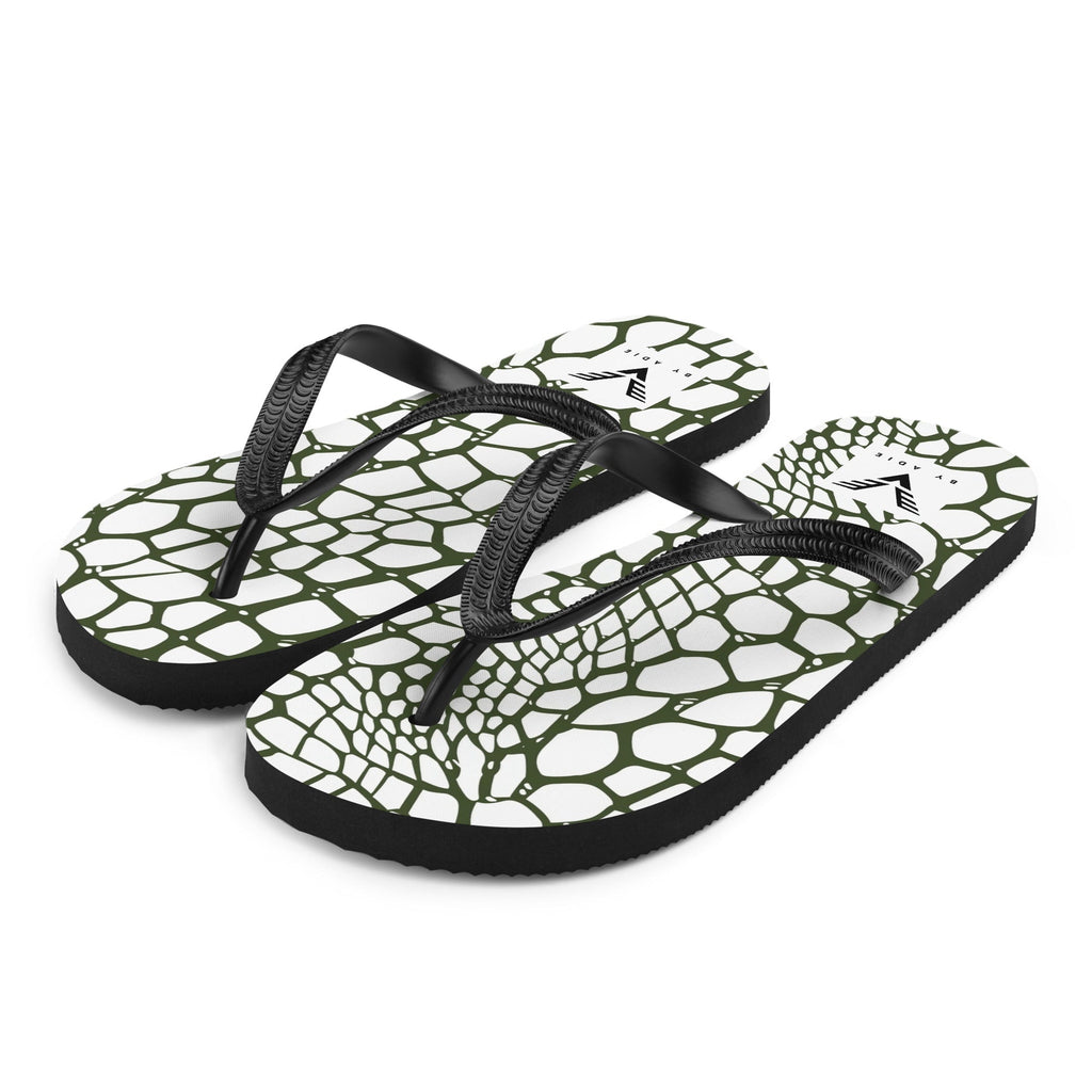 Olive Reptile Luxe Flip Flops