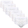 Sock Stack Pack Of 6 Womens 100% Cotton Maxi Briefs Full Coverage Breathable Everyday