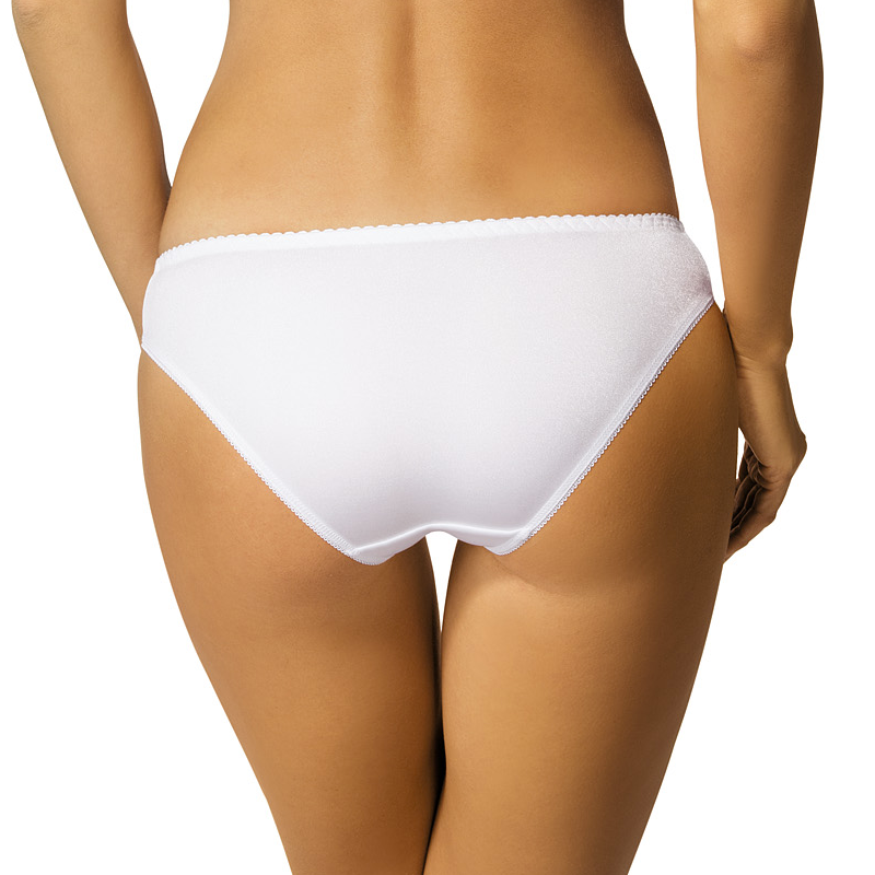 Semi Sheer Low Rise Bikini Panty Gorteks Pamela White-1