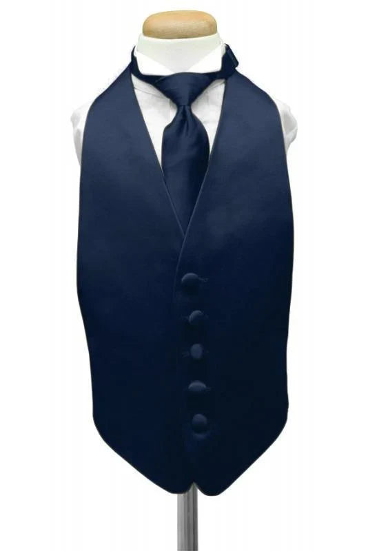 Luxury Satin Kids Tuxedo Vest 2-10