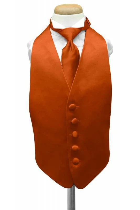 Luxury Satin Kids Tuxedo Vest 2-11