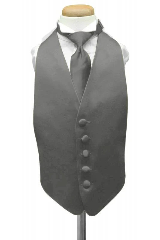 Luxury Satin Kids Tuxedo Vest 2-12