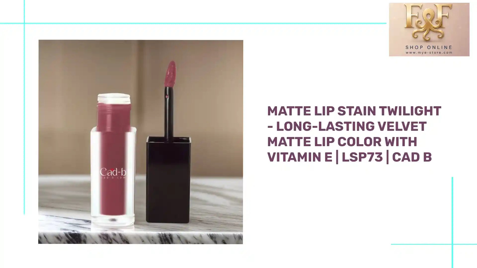 Matte Lip Stain Twilight - Long-Lasting Velvet Matte Lip Color with Vitamin E | LSP73 | CAD B by@Outfy