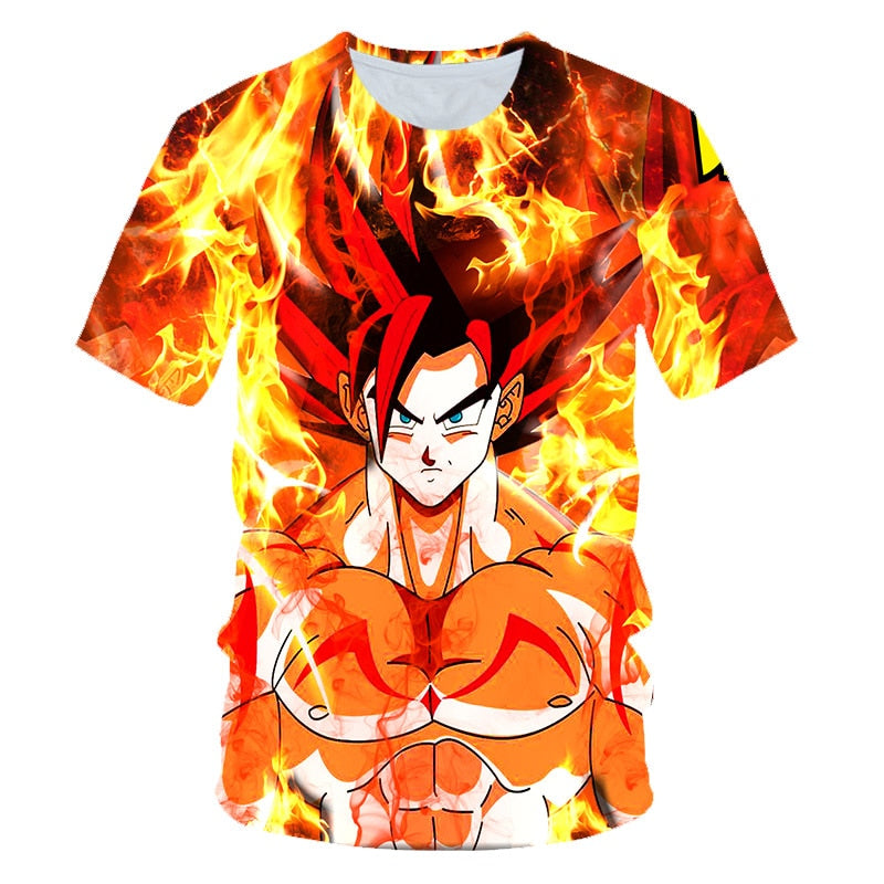 New Arrival Cool Goku Dragon Ball Z 3d T Shirt Summer Fashionable Short Sleeve Tee Tops Men Anime DBZ Harajuku T-Shirts Kid-0