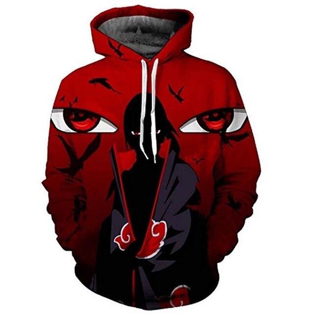 Naruto Anime Hoodies 3D Men Women Sasuke Autumn Harajuku Kakashi 3D Cartoon Print Sweatwear Men's Hoodies Sweatshirt Coats-14