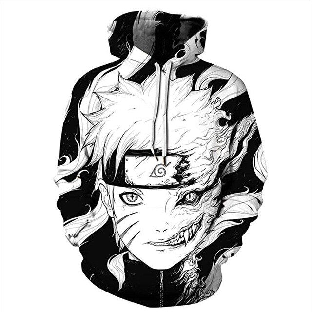 Naruto Anime Hoodies 3D Men Women Sasuke Autumn Harajuku Kakashi 3D Cartoon Print Sweatwear Men's Hoodies Sweatshirt Coats-16