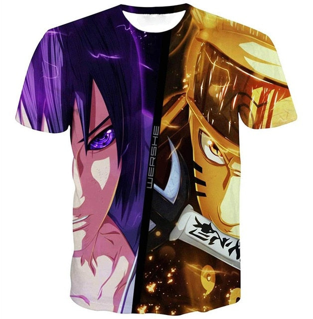 Naruto 3D T Shirt Men/women Uchiha Itachi Sasuke Kakashi Gaara Japan Anime Funny Tees Top Summer Fashion Tshirt Casual T-shirt-5