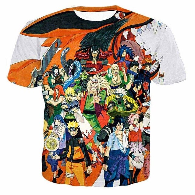 Naruto 3D T Shirt Men/women Uchiha Itachi Sasuke Kakashi Gaara Japan Anime Funny Tees Top Summer Fashion Tshirt Casual T-shirt-16