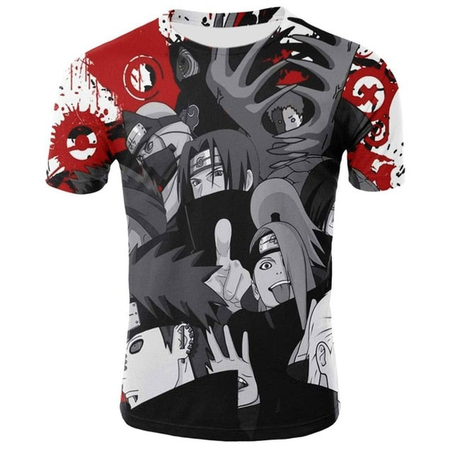 Naruto 3D T Shirt Men/women Uchiha Itachi Sasuke Kakashi Gaara Japan Anime Funny Tees Top Summer Fashion Tshirt Casual T-shirt-17