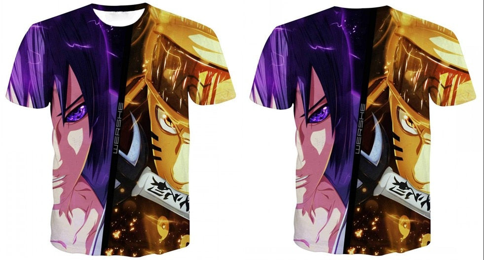 Naruto 3D T Shirt Men/women Uchiha Itachi Sasuke Kakashi Gaara Japan Anime Funny Tees Top Summer Fashion Tshirt Casual T-shirt-2