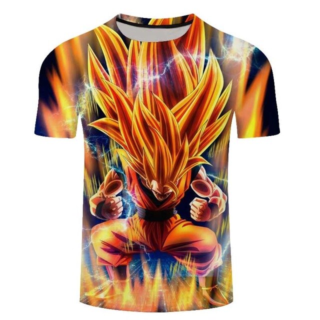 Goku Dragon Ball Z 3d T Shirt Summer Hipster Short Sleeve Tee Tops Men/Women Anime DBZ Harajuk T-Shirts Homme-10