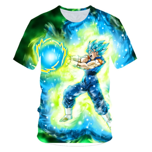 New Arrival Cool Goku Dragon Ball Z 3d T Shirt Summer Fashionable Short Sleeve Tee Tops Men Anime DBZ Harajuku T-Shirts Kid-12
