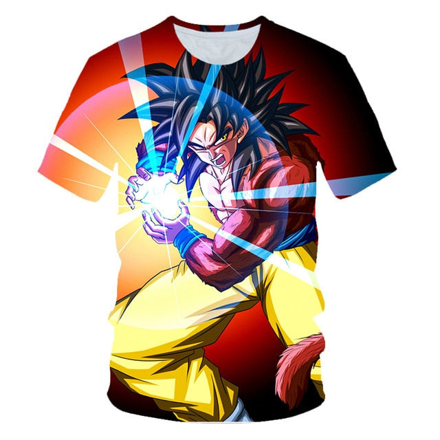 New Arrival Cool Goku Dragon Ball Z 3d T Shirt Summer Fashionable Short Sleeve Tee Tops Men Anime DBZ Harajuku T-Shirts Kid-7