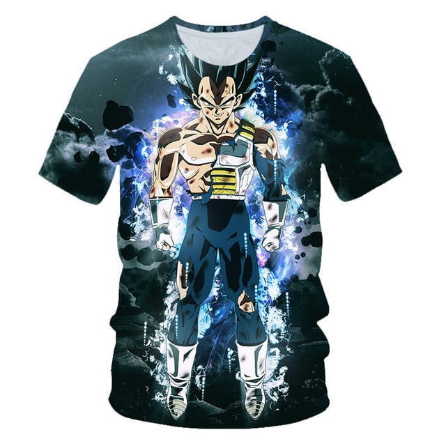 New Arrival Cool Goku Dragon Ball Z 3d T Shirt Summer Fashionable Short Sleeve Tee Tops Men Anime DBZ Harajuku T-Shirts Kid-5