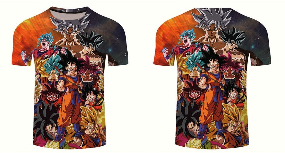 Goku Dragon Ball Z 3d T Shirt Summer Fashionable Short Sleeve Hip Hop Tee Tops Men Anime DBZ Harajuku T-Shirts-3