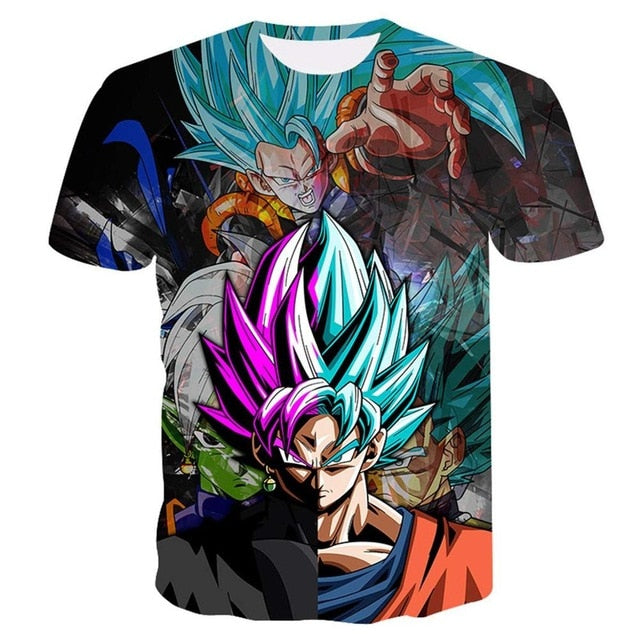 Goku Dragon Ball Z 3d T Shirt Summer Fashionable Short Sleeve Hip Hop Tee Tops Men Anime DBZ Harajuku T-Shirts-12