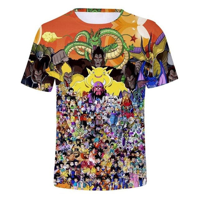 Goku Dragon Ball Z 3d T Shirt Summer Fashionable Short Sleeve Hip Hop Tee Tops Men Anime DBZ Harajuku T-Shirts-13