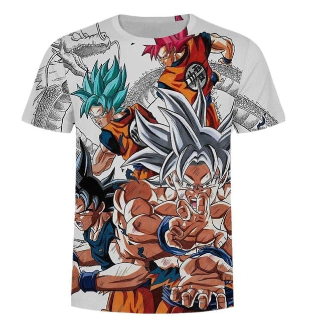 Goku Dragon Ball Z 3d T Shirt Summer Fashionable Short Sleeve Hip Hop Tee Tops Men Anime DBZ Harajuku T-Shirts-7