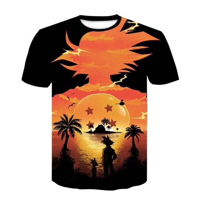 Goku Dragon Ball Z 3d T Shirt Summer Fashionable Short Sleeve Hip Hop Tee Tops Men Anime DBZ Harajuku T-Shirts-16