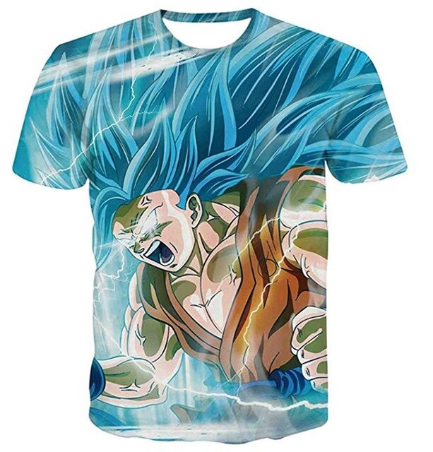 Dragon Ball DBZ Bulma Super Saiyan Vegeta 3d print Kids Goku T shirt  Japan Anime Tshirts-22