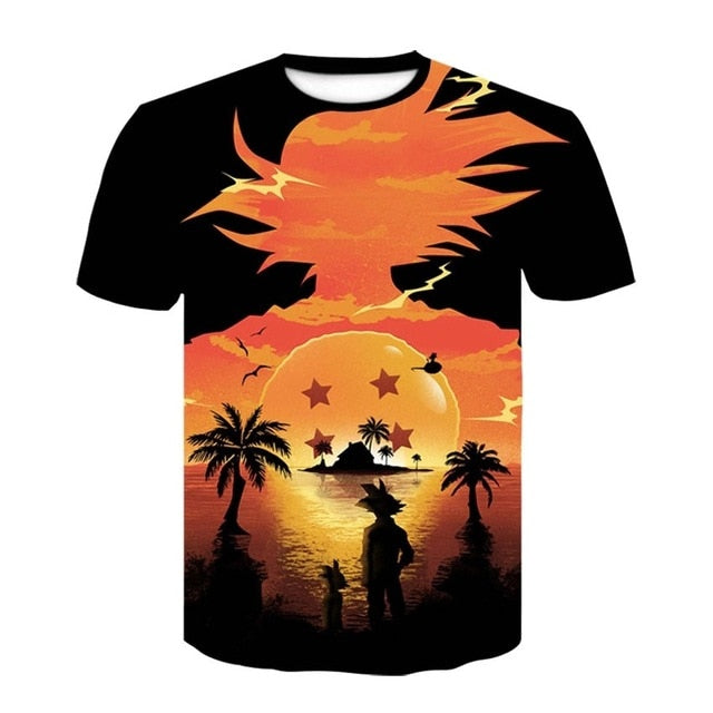 Dragon Ball DBZ Bulma Super Saiyan Vegeta 3d print Kids Goku T shirt  Japan Anime Tshirts-15