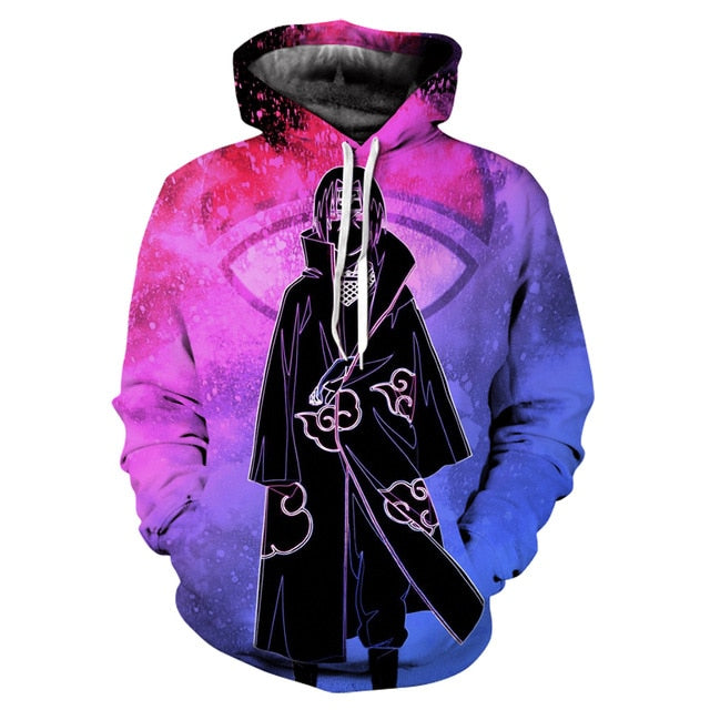 Hoodies Unisex Naruto Harajuku Japanese Anime Uchiha Itachi Printed Men's Hoodie Male Streetwear Fashion Casual sweatshirt Coat-3