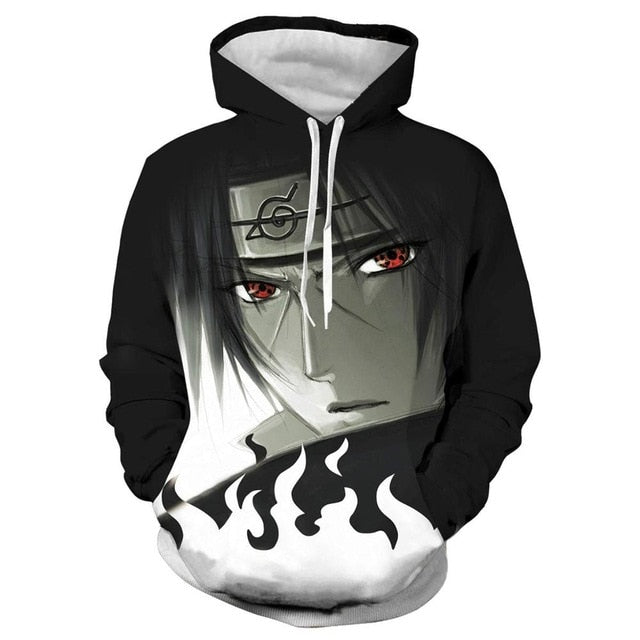 Hoodies Unisex Naruto Harajuku Japanese Anime Uchiha Itachi Printed Men's Hoodie Male Streetwear Fashion Casual sweatshirt Coat-6