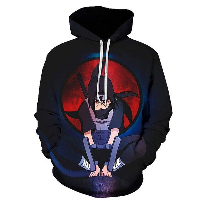 Hoodies Unisex Naruto Harajuku Japanese Anime Uchiha Itachi Printed Men's Hoodie Male Streetwear Fashion Casual sweatshirt Coat-12
