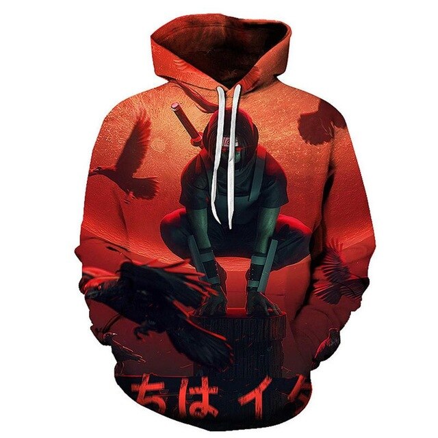 Hoodies Unisex Naruto Harajuku Japanese Anime Uchiha Itachi Printed Men's Hoodie Male Streetwear Fashion Casual sweatshirt Coat-18