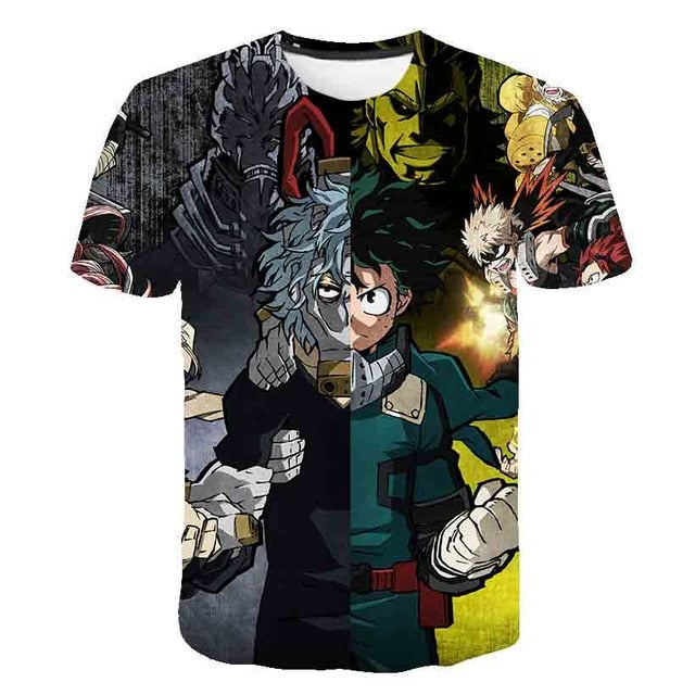 My Hero Academia T Shirt New Men Women 3D Print Anime Boku no Hero Academia Tsuyu Unisex Short Sleeve Top Boys Street Pullover-5