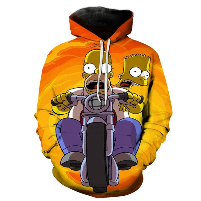 Simpson And his Son Anime Hoodie Series Men / Women Autumn and Winter Sweatshirt Hoodies-7