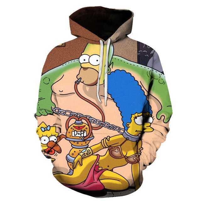 Simpson And his Son Anime Hoodie Series Men / Women Autumn and Winter Sweatshirt Hoodies-9