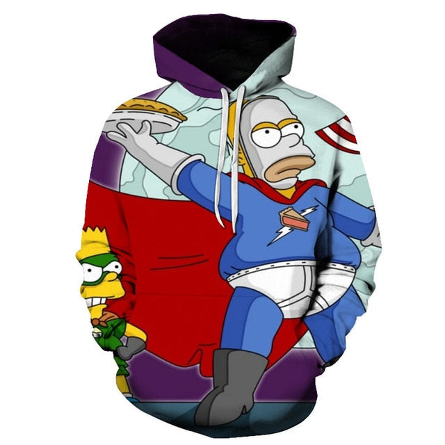 Simpson And his Son Anime Hoodie Series Men / Women Autumn and Winter Sweatshirt Hoodies-4