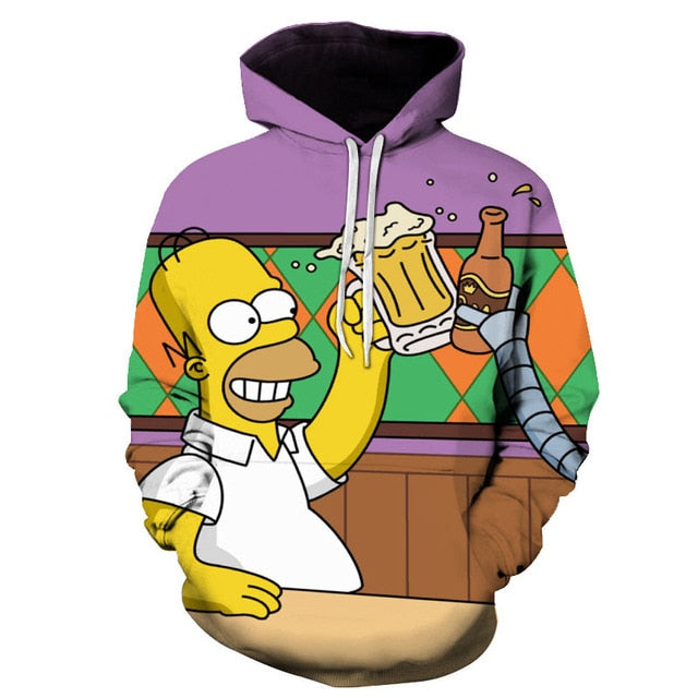 Simpson And his Son Anime Hoodie Series Men / Women Autumn and Winter Sweatshirt Hoodies-15