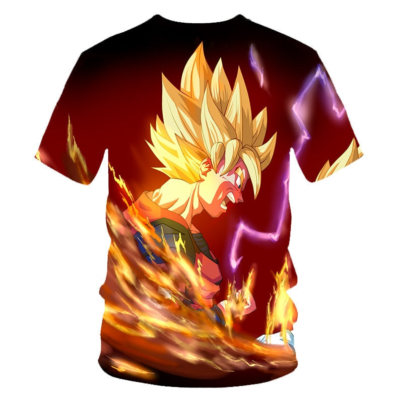 New Arrival Cool Goku Dragon Ball Z 3d T Shirt Summer Fashionable Short Sleeve Tee Tops Men Anime DBZ Harajuku T-Shirts Kid-2
