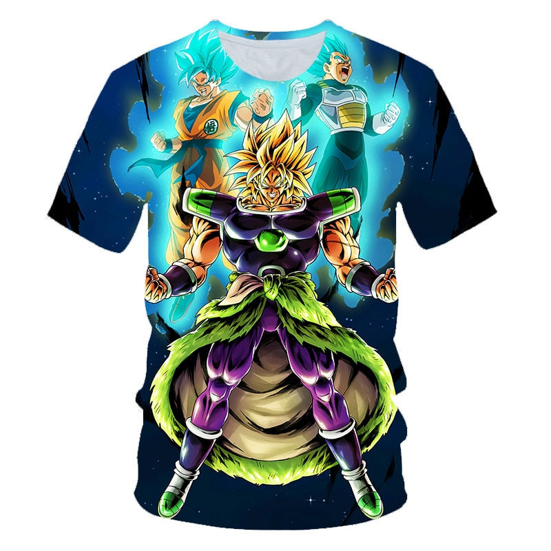 New Arrival Cool Goku Dragon Ball Z 3d T Shirt Summer Fashionable Short Sleeve Tee Tops Men Anime DBZ Harajuku T-Shirts Kid-4