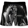Skull poker 3D printed Beach Shorts Masculino Men Pant Printed Board Shorts Anime Short Plage Quick Dry Pant Streetwear-5
