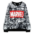 Woman Harajuku Anime Portrait Print Sweatshirts-0