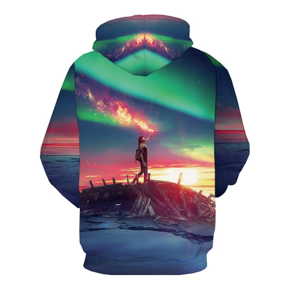 Anime Flame  3d Colorful Casual Long Sleeve   Hoodies-1