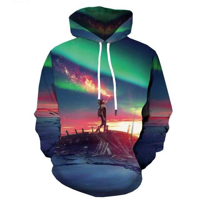 Anime Flame  3d Colorful Casual Long Sleeve   Hoodies-0