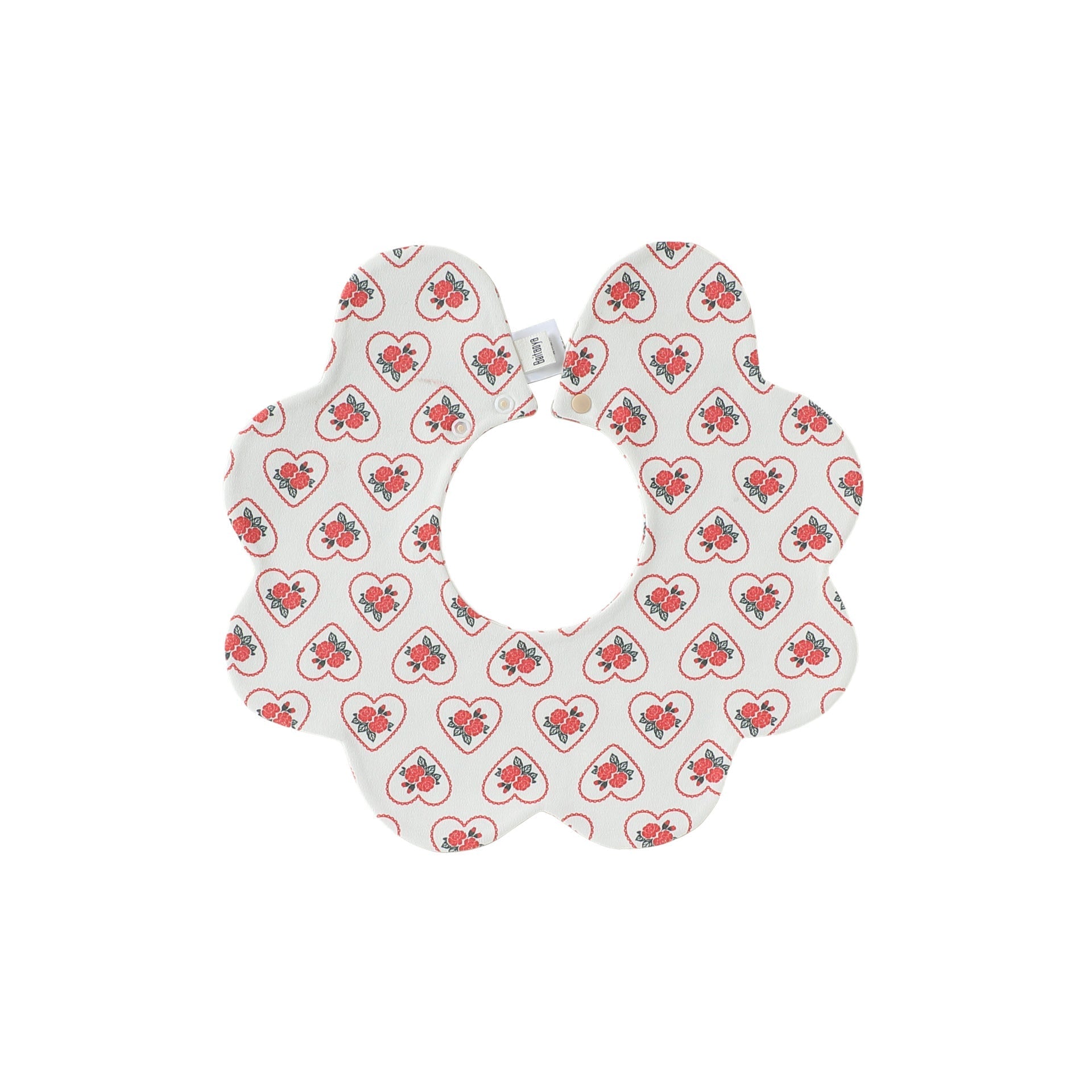 Adorable Simple Pattern Cotton Snap-on Flowers Shaped Bib-5