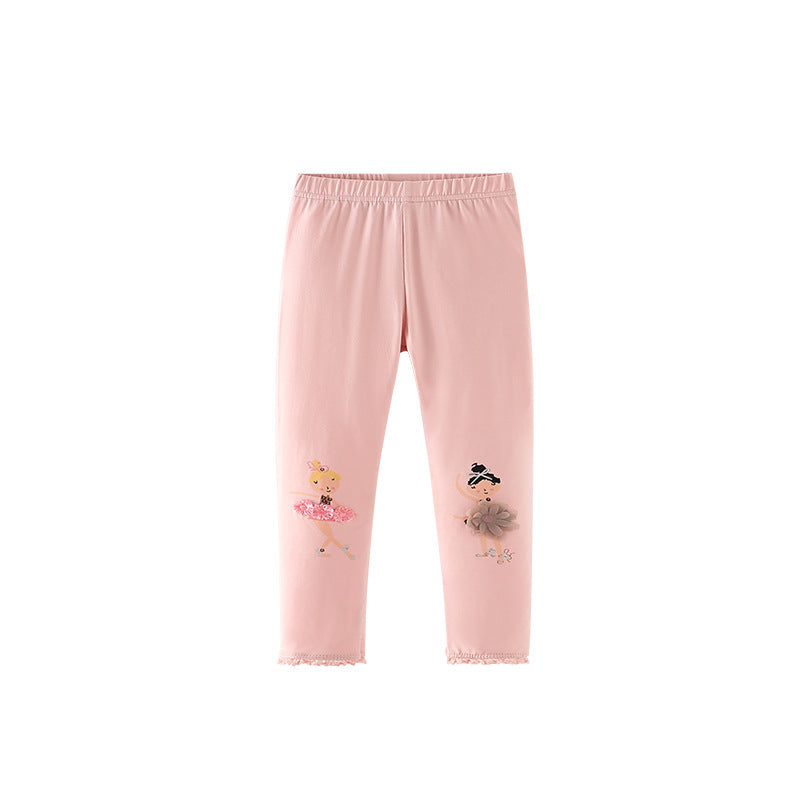 Autumn Arrival Baby Kids Girls Cartoon Pattern Cute Pants-0