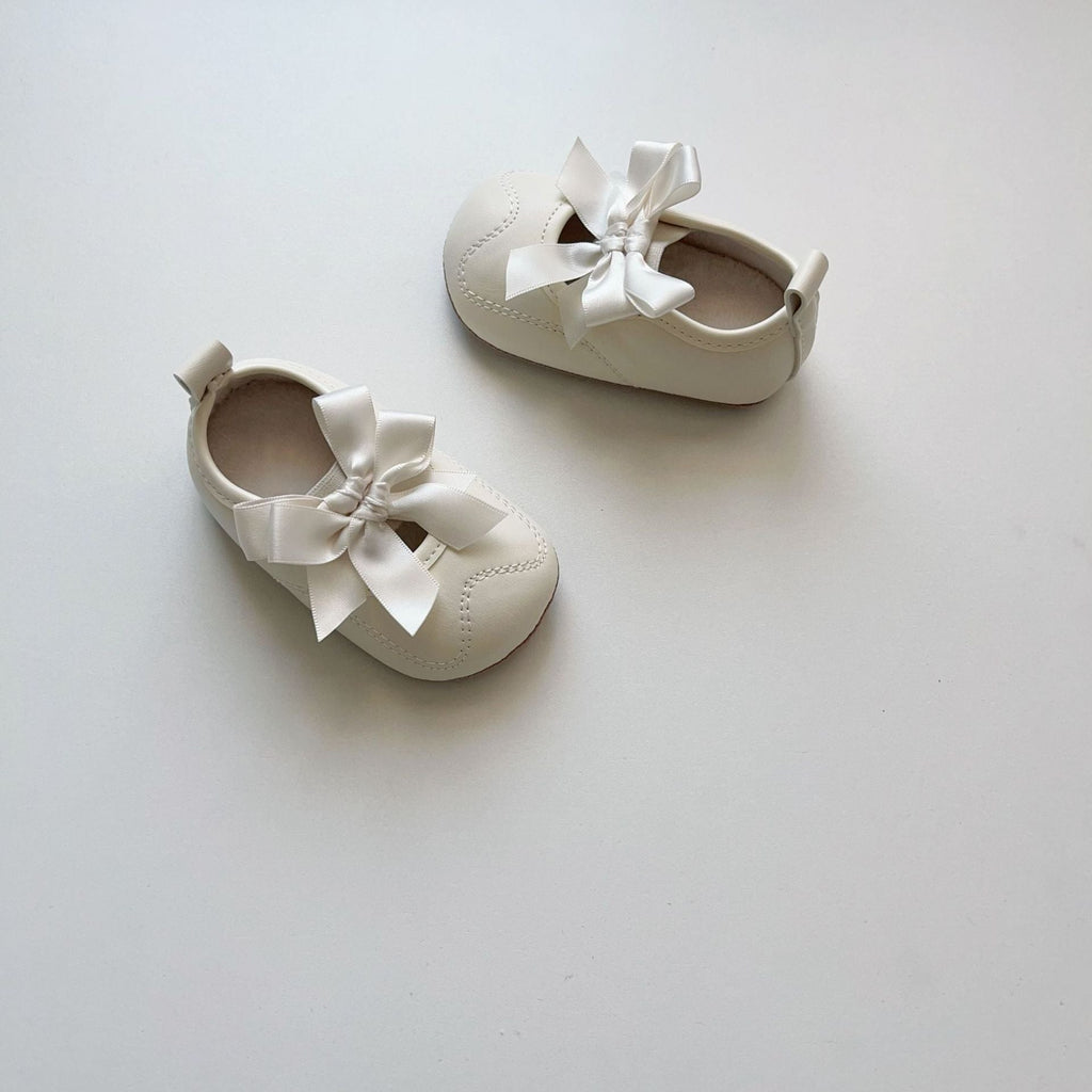 Winter and Autumn Baby Girl Fashion Solid Color Butterfly-bow Decorated Toddler Soft-Sole Anti-slip Walking Shoes-2