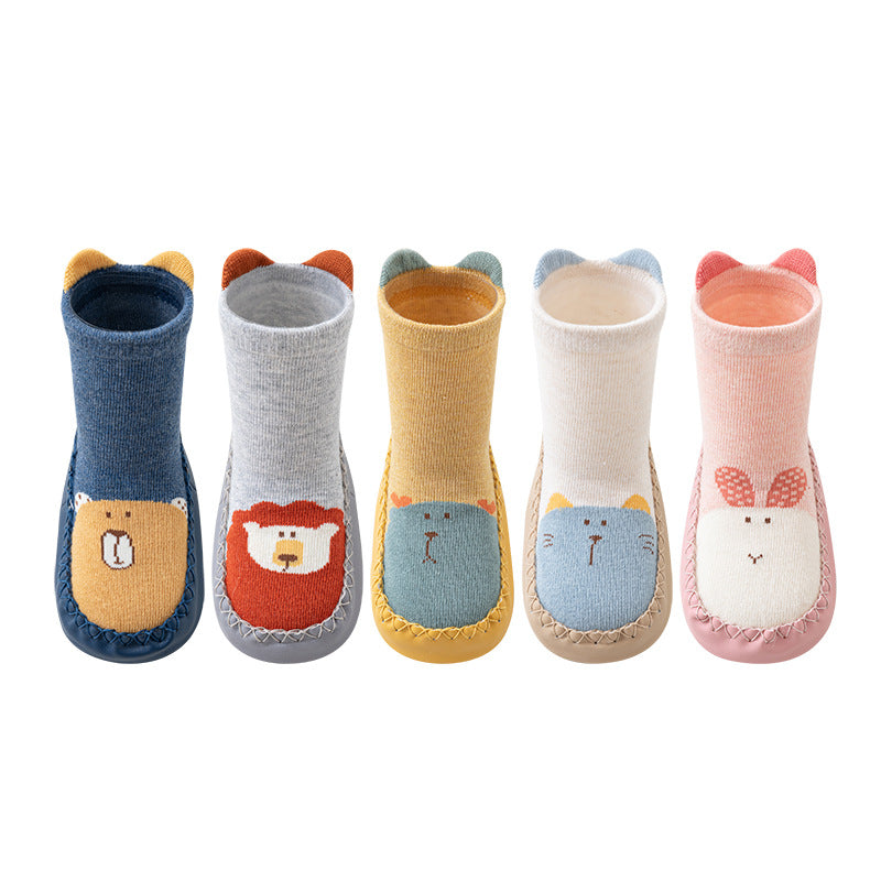 Toddler Walking Socks, Floor Shoe Socks, Cartoon Cute Baby Anti-slip Walking Shoes-0