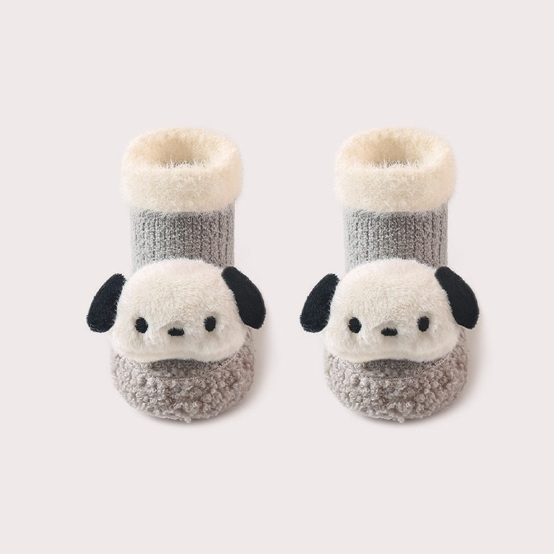 Thickened Winter Toddler Walking Socks – Mid-Calf Anti-Slip Cartoon Baby Floor Shoe Socks-6