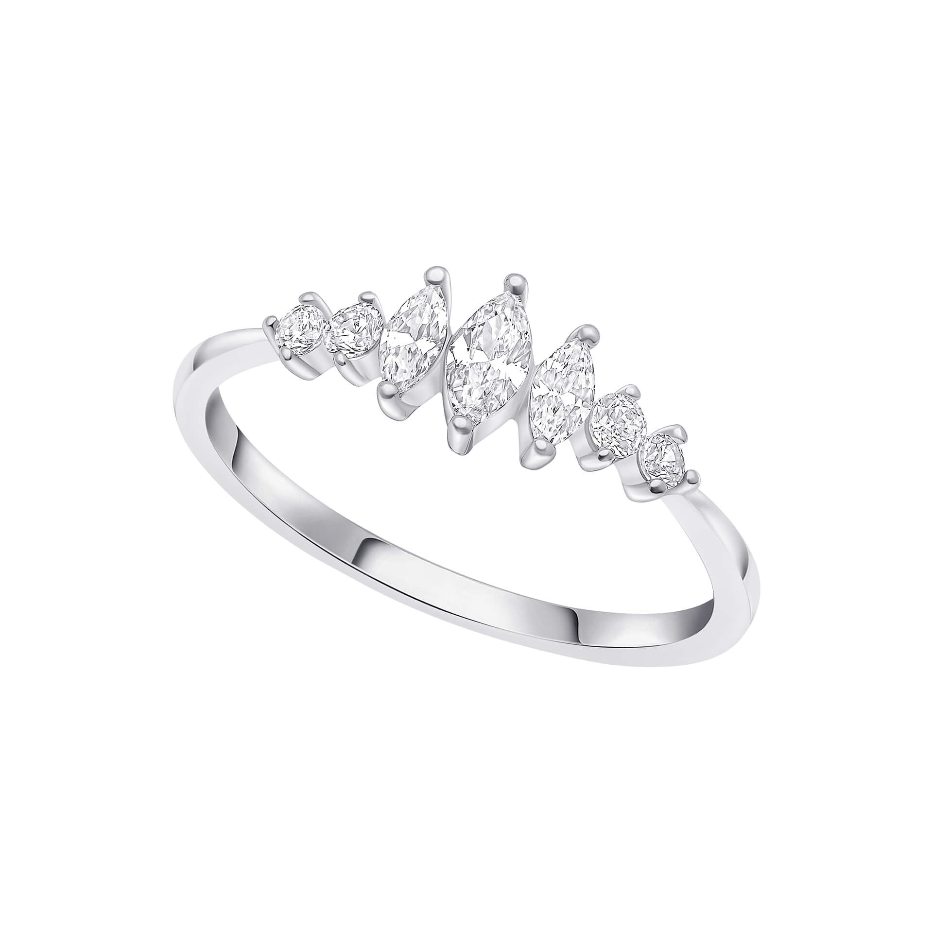 Beginnings Graduated Marquise Cubic Zirconia Ring-0