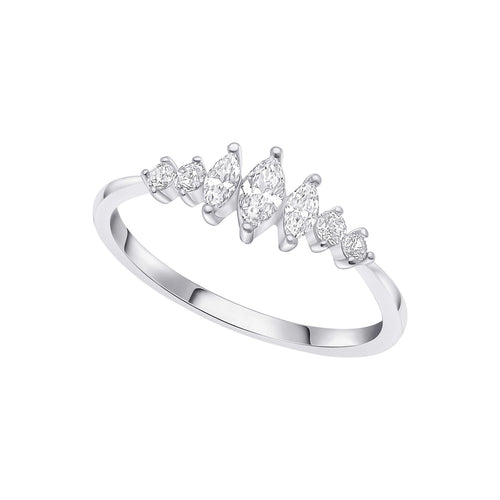 Beginnings Graduated Marquise Cubic Zirconia Ring-0