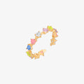 Rainbow heart gemstone ring-0